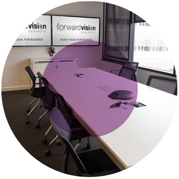 Audio Visual meeting room with barco clickshare