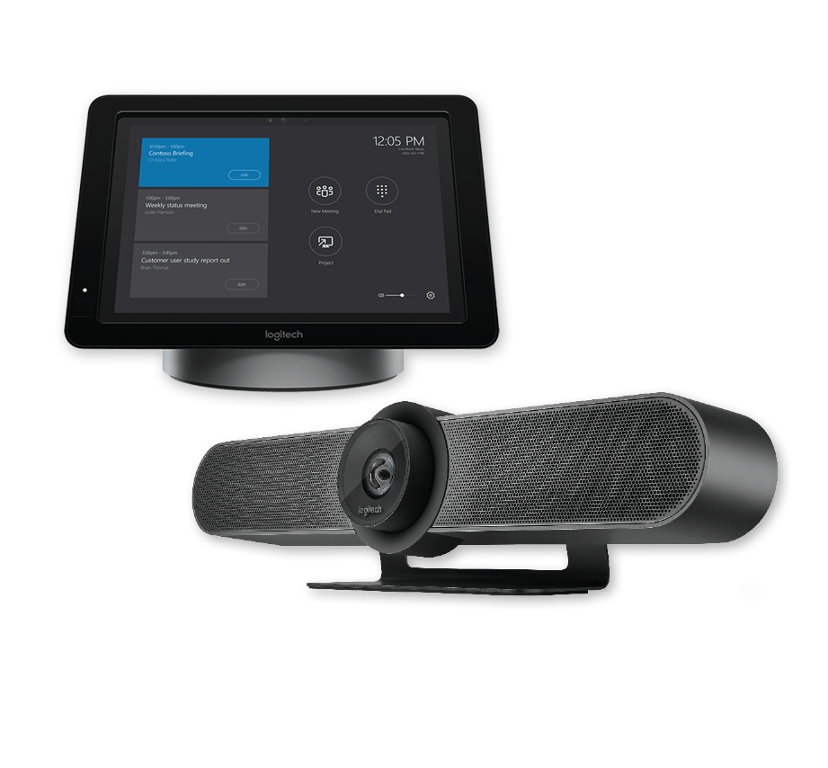 Skype Room Systems logitech hub and meetup all in one